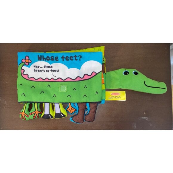 Melissa & Doug K's Kids Educational Cloth Book - Whose Feet? - Picture 3 of 9